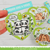 LAWN FAWN: I Heart Pandas | Stamp, Coloring Stencil & Die Bundle