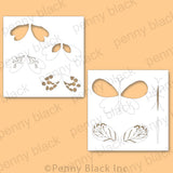 PENNY BLACK : Aerial | Stencil & Die Bundle