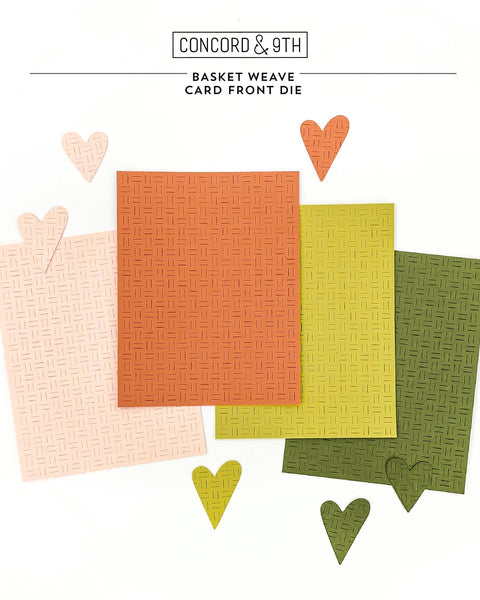 CONCORD & 9 th : Basket Weave Card Front | Die – Doodlebugs