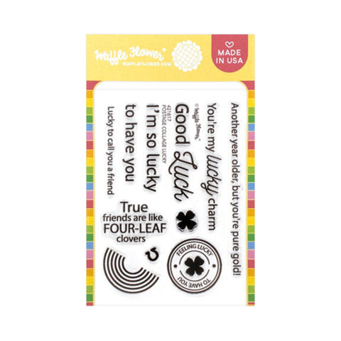 WAFFLE FLOWER: Postage Collage Lucky | Stamp