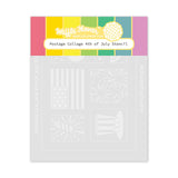 WAFFLE FLOWER: Postage Collage 4th of July | Stencil