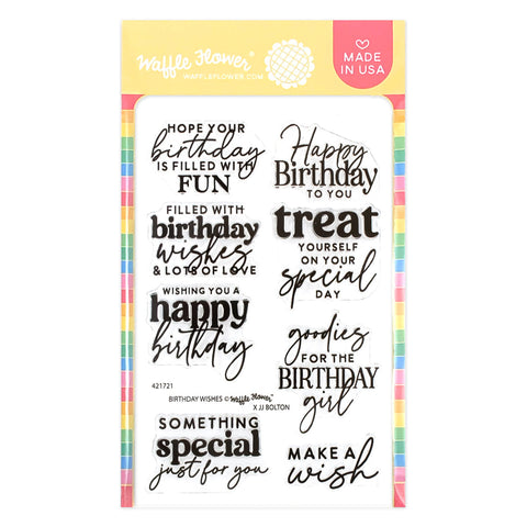 WAFFLE FLOWER: Birthday Wishes | Stamp