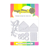WAFFLE FLOWER: Postage Collage Mini Seals | Die