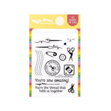 WAFFLE FLOWER: Postage Collage Sew Fun | Stamp