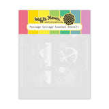 WAFFLE FLOWER: Postage Collage Coastal | Stencil
