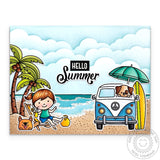 SUNNY STUDIO: Beach Bus | Stamp