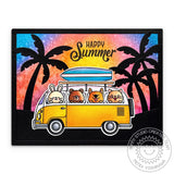 SUNNY STUDIO: Beach Bus | Stamp