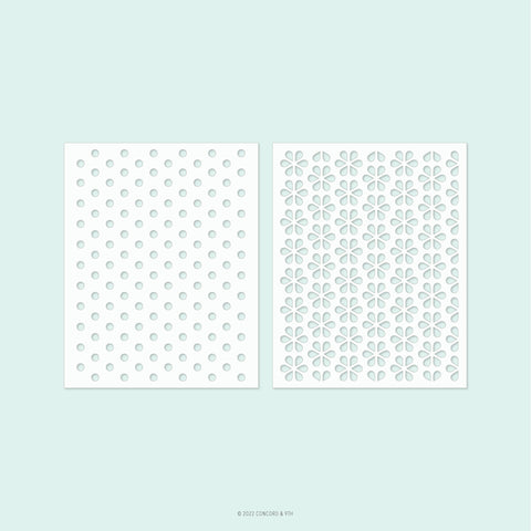 CONCORD & 9 th : Dots and Blossoms | Stencil Pack