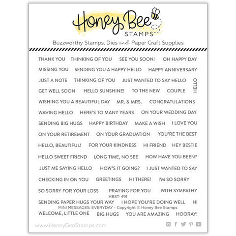 HONEY BEE STAMPS: Mini Messages | Stamp