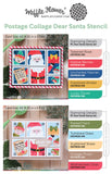 WAFFLE FLOWER: Postage Collage Dear Santa | Stencil