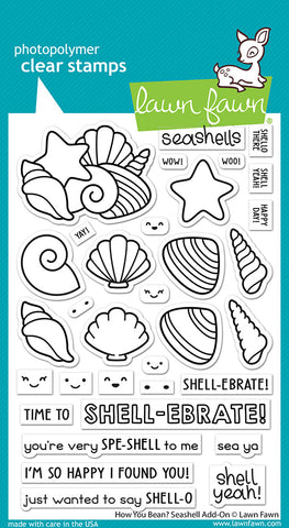 LAWN FAWN: How You Bean? Seashell Add-On | Stamp