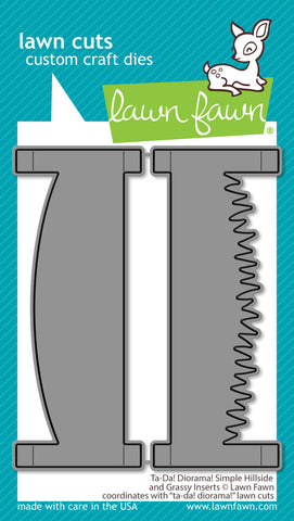 LAWN FAWN: Ta-da! Diorama! Simple Hillside and Grassy Inserts | Lawn Cuts Die