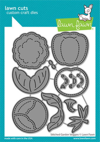 LAWN FAWN: Stitched Garden Veggies  | Lawn Cuts Die