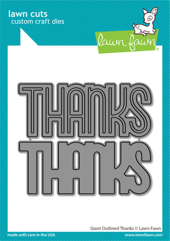 LAWN FAWN: Giant Outlined Thanks | Lawn Cuts Die
