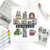 LAWN FAWN: Little Woodland Library Friends | Coloring Stencil
