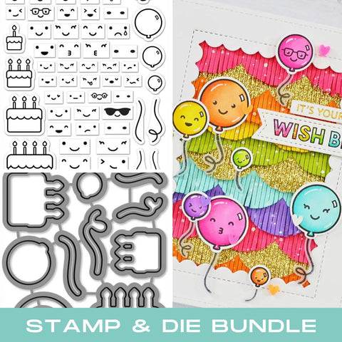 LAWN FAWN: All The Smiles | Stamp & Lawn Cuts Die Bundle