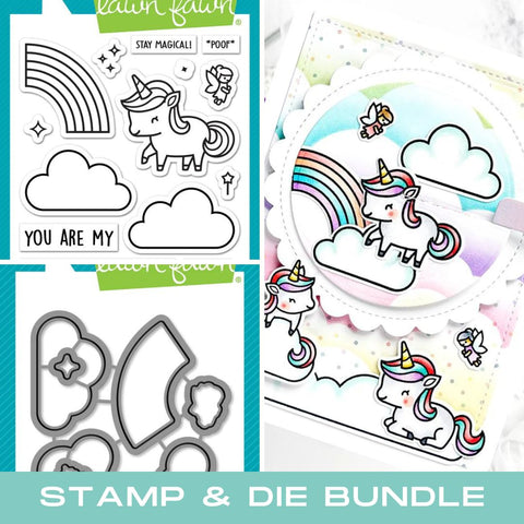 LAWN FAWN: My Rainbow | Stamp & Lawn Cuts Die Bundle