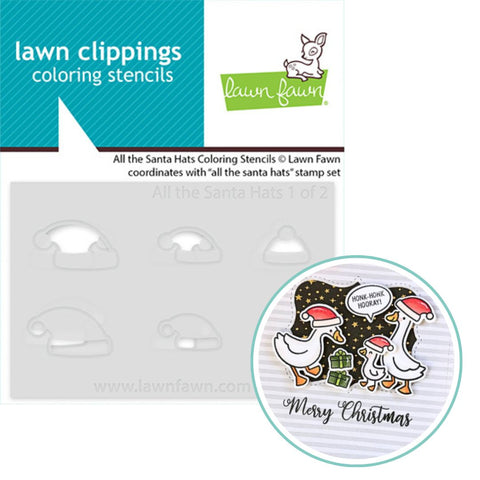 LAWN FAWN: All The Santa Hats | Coloring Stencils