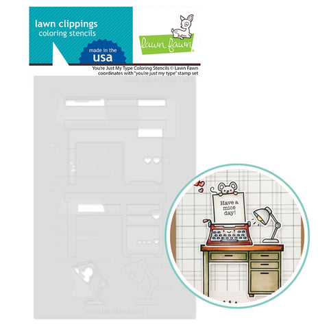 LAWN FAWN: You're Just My Type | Coloring Stencil