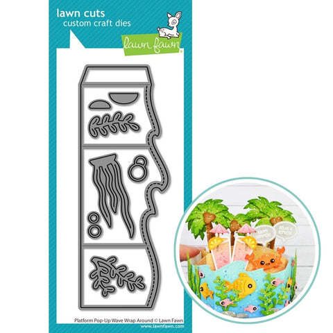 LAWN FAWN: Platform Pop-Up Wave Wrap Around | Lawn Cuts Die