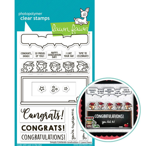 LAWN FAWN: Simply Celebrate Graduation | Stamp