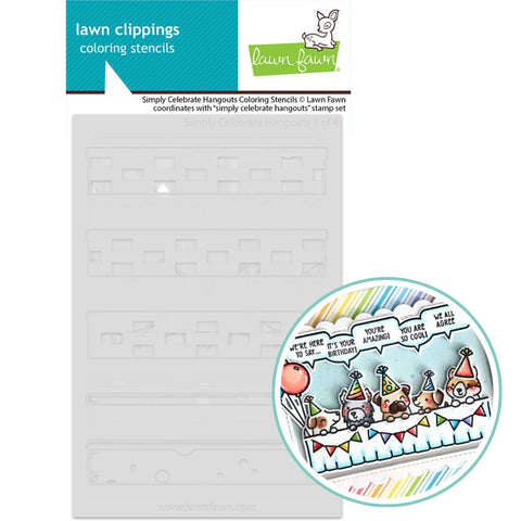 LAWN FAWN: Simply Celebrate Hangouts  | Coloring Stencil