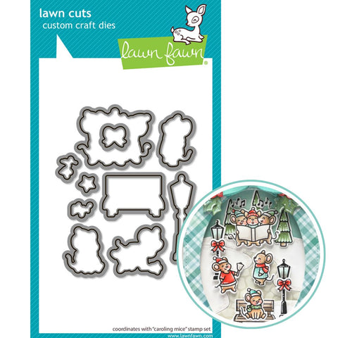 LAWN FAWN: Caroling Mice | Lawn Cuts Die
