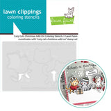 LAWN FAWN: Cozy Cats Christmas Add-on | Coloring Stencils