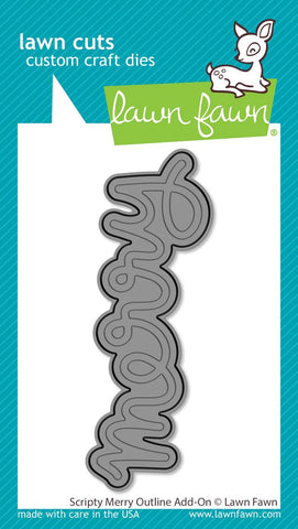 LAWN FAWN: Scripty Merry Outline | Lawn Cuts Die