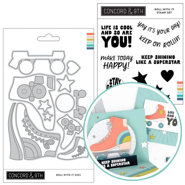 ドーナッツ☆ページ CONCORD & 9 th : Roll With It | Stamp & Die Bundle – Doodlebugs