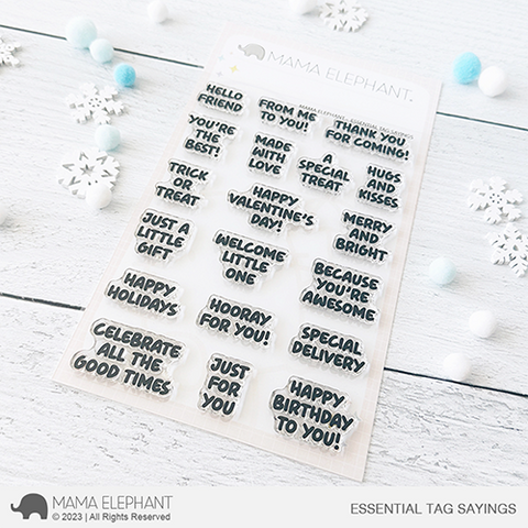 MAMA ELEPHANT:  Essential Tag Sayings | Stamp