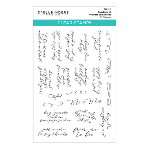 SPELLBINDERS:  Envelope of Wonder Sentiments | Stamp