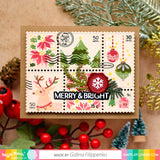 WAFFLE FLOWER: Postage Collage Christmas | Stencil
