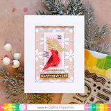 WAFFLE FLOWER: Postage Collage Christmas | Stencil