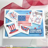WAFFLE FLOWER: Postage Collage 4th of July | Stamp