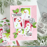 WAFFLE FLOWER: Postage Collage Snowman | Stencil