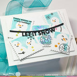 WAFFLE FLOWER: Postage Collage Snowman | Stencil