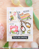 WAFFLE FLOWER: Postage Collage Sew Fun | Stamp