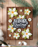 WAFFLE FLOWER: Poinsettia Frame | Stencil