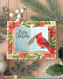 WAFFLE FLOWER: Poinsettia Frame | Stencil