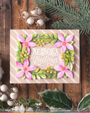 WAFFLE FLOWER: Poinsettia Frame | Stencil