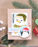WAFFLE FLOWER: Nesting Postage Collage Let it Snow | Stencil