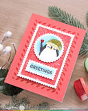 WAFFLE FLOWER: Nesting Postage Collage Let it Snow | Stencil