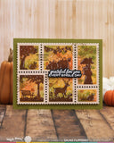 WAFFLE FLOWER: Postage Collage Autumn Sunset | Stamp