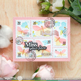 WAFFLE FLOWER: Postage Collage Spring Breeze | Stencil