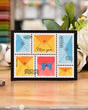 WAFFLE FLOWER:  Postage Collage Envelope | Die