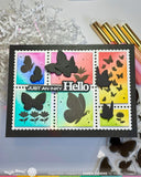 WAFFLE FLOWER: Postage Collage Wild Butterflies | Stamp