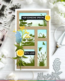 WAFFLE FLOWER: Postage Collage Lake Sunset | Stamp