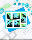 WAFFLE FLOWER: Postage Collage Lake Sunset | Stamp