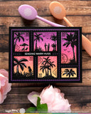 WAFFLE FLOWER: Postage Collage Tropical Sunset | Stamp
